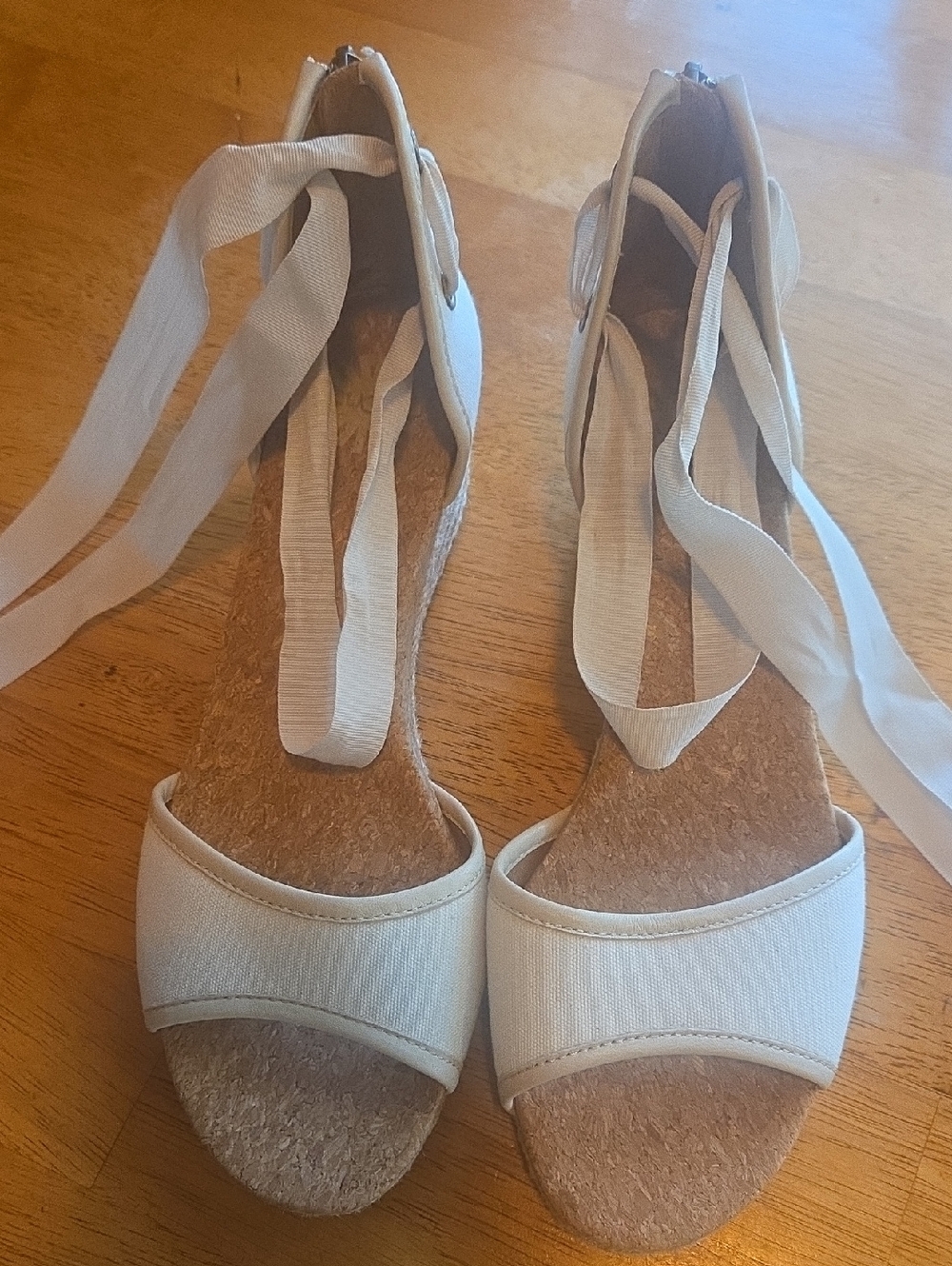 UGG Women's Cream Ankle-Tie Espadrille Sandals